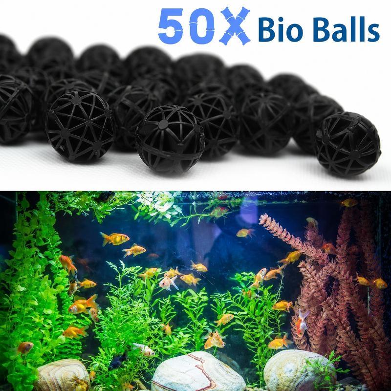 Aquarium Planted Tank Filter - 50 Piezas de Bolas de Filtro