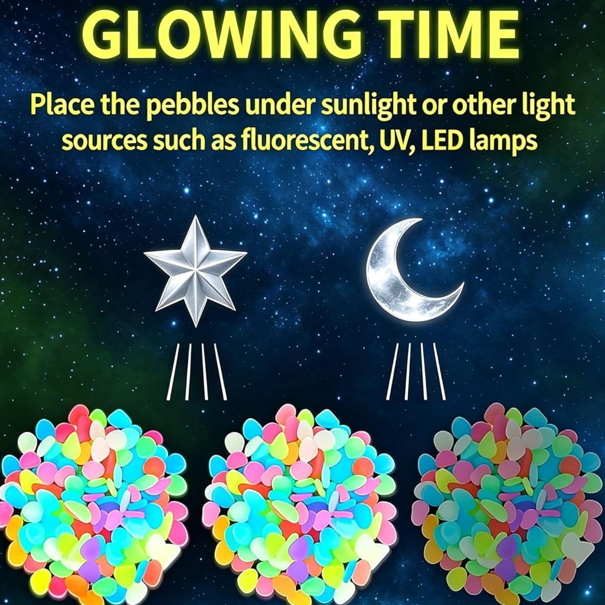 Piedras luminosas coloridas qu - Aquarium Planted Fish reseña y precio