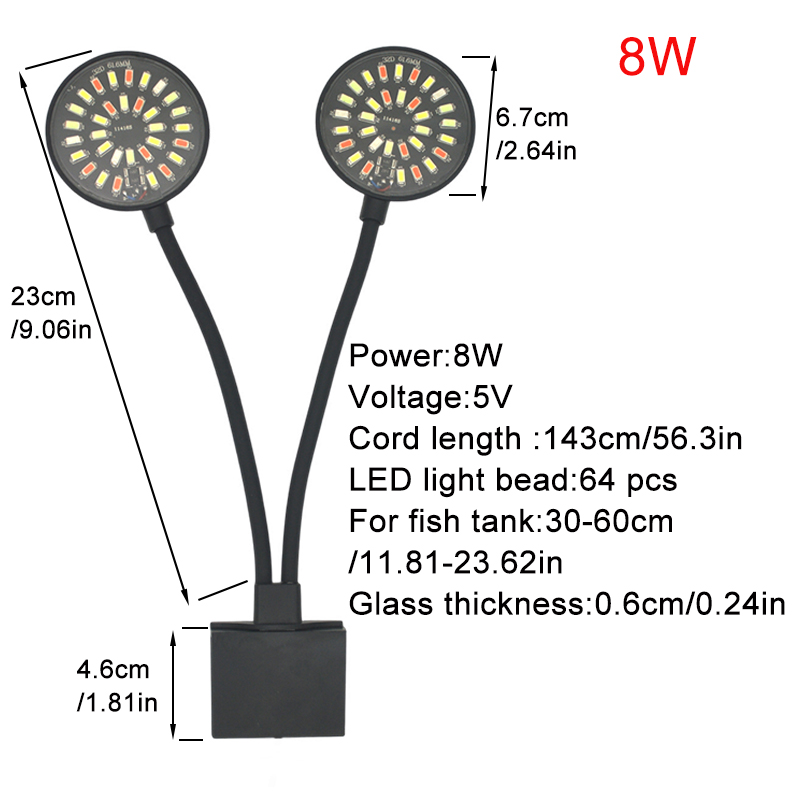 Luz LED USB para acuario, lámp - Aquarium Planted Tank Light reseña y precio
