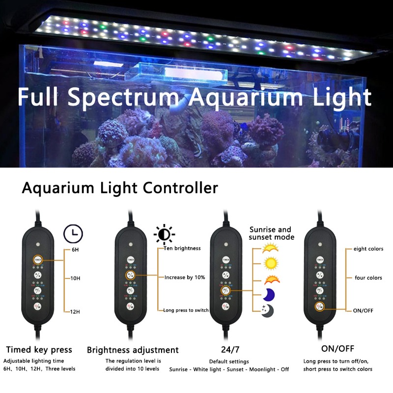 Lámpara LED para Acuario de Es - Aquarium Planted Tank Light reseña y precio