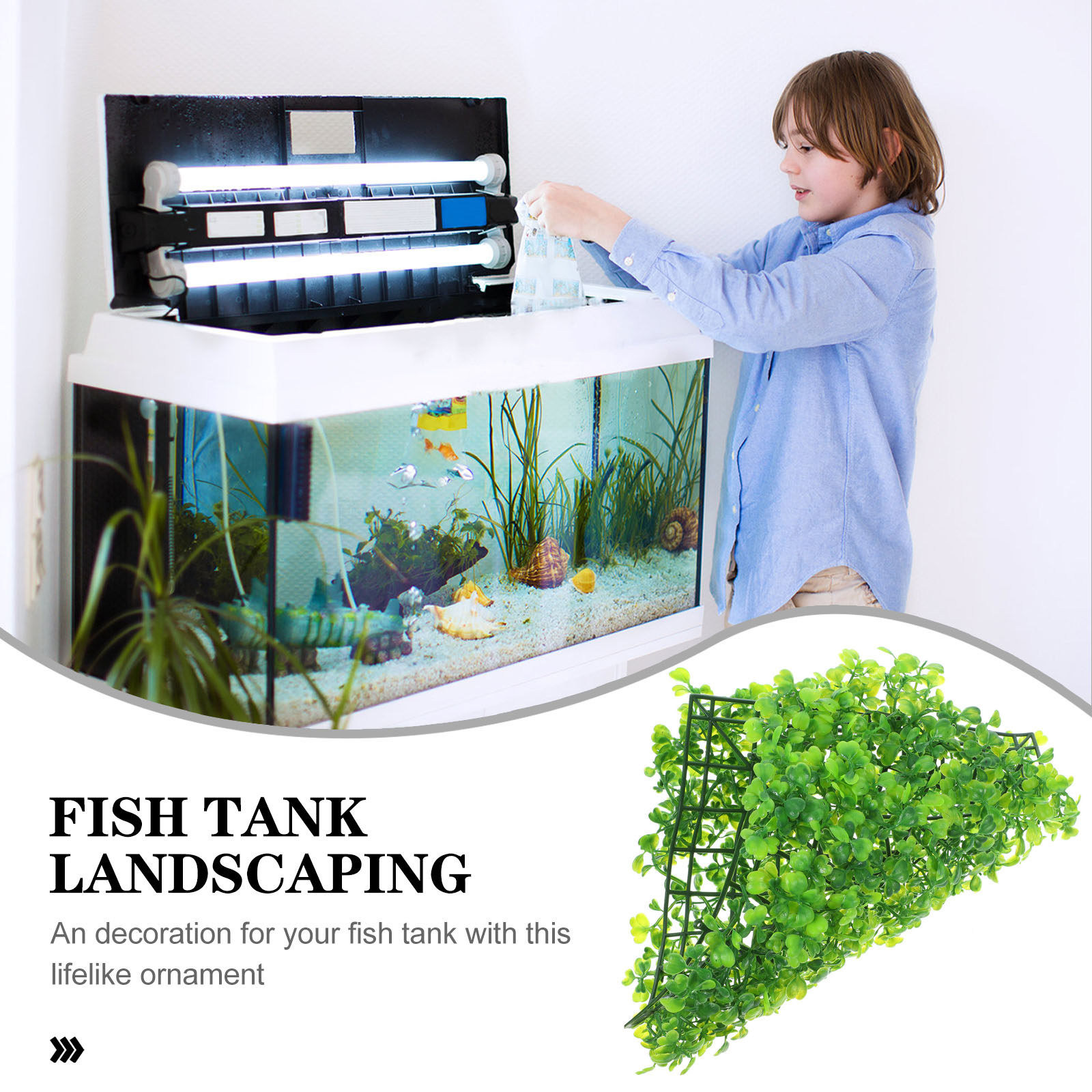 Hierba Artificial para Acuario - Aquarium Planted Fish reseña y precio