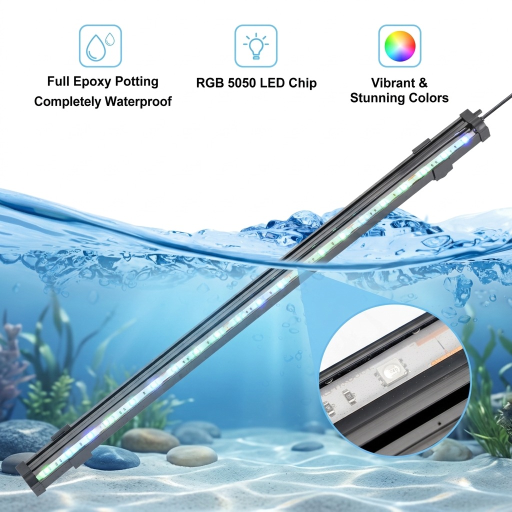 Lámpara LED USB para Acuario,  - Aquarium Lily Pipe reseña y precio