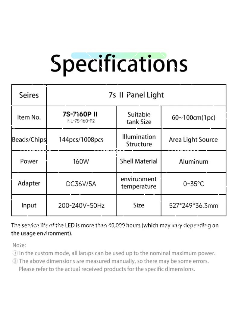 Luz LED para Acuario de 160W R - Aquarium For Planted Tank reseña y precio
